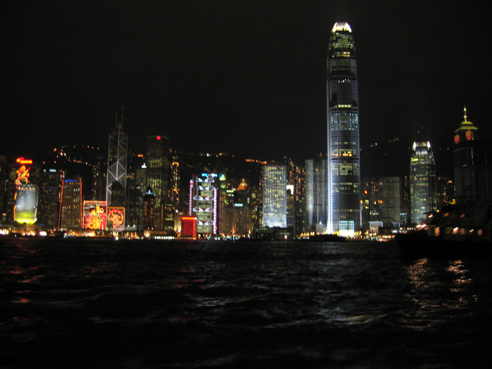 夜の香港島